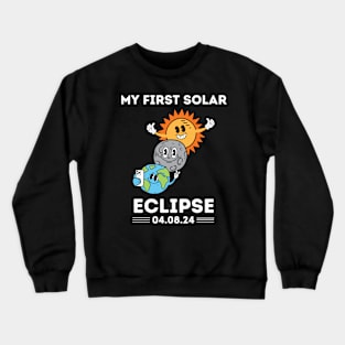 My First Solar Eclipse   April 8 2024 Cute Kids Crewneck Sweatshirt